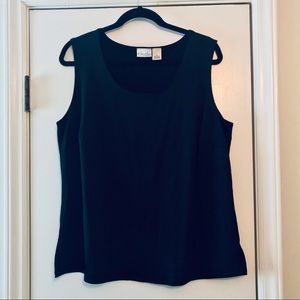 Kim Rogers Black Sleeveless Top Plus Size 1X